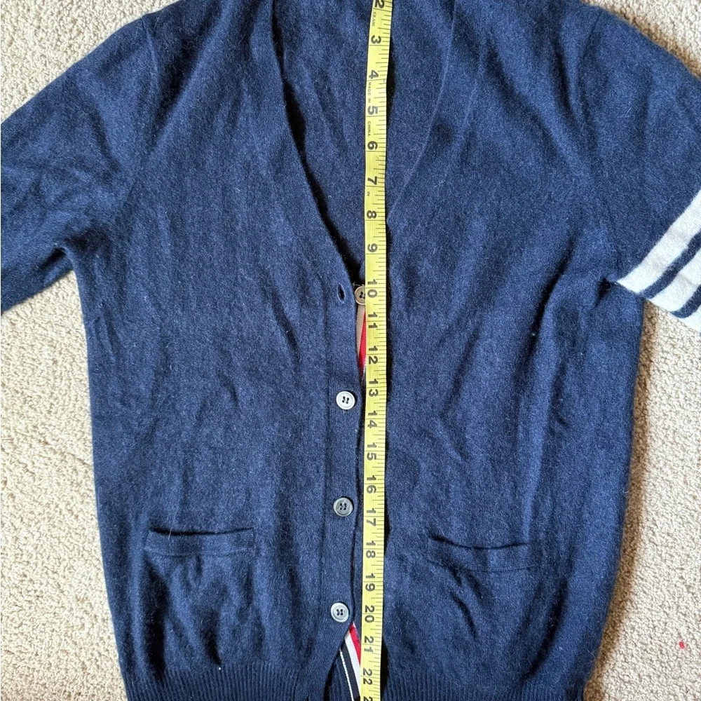 Thom Browne Men's Navy Blue Cashmere Cardigan Sweater S MENDED_15